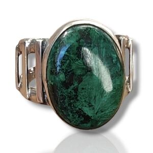 Sterling Silver Chrysocolla Ring Size 8